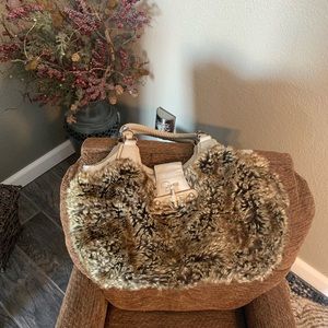 Guess fur purse